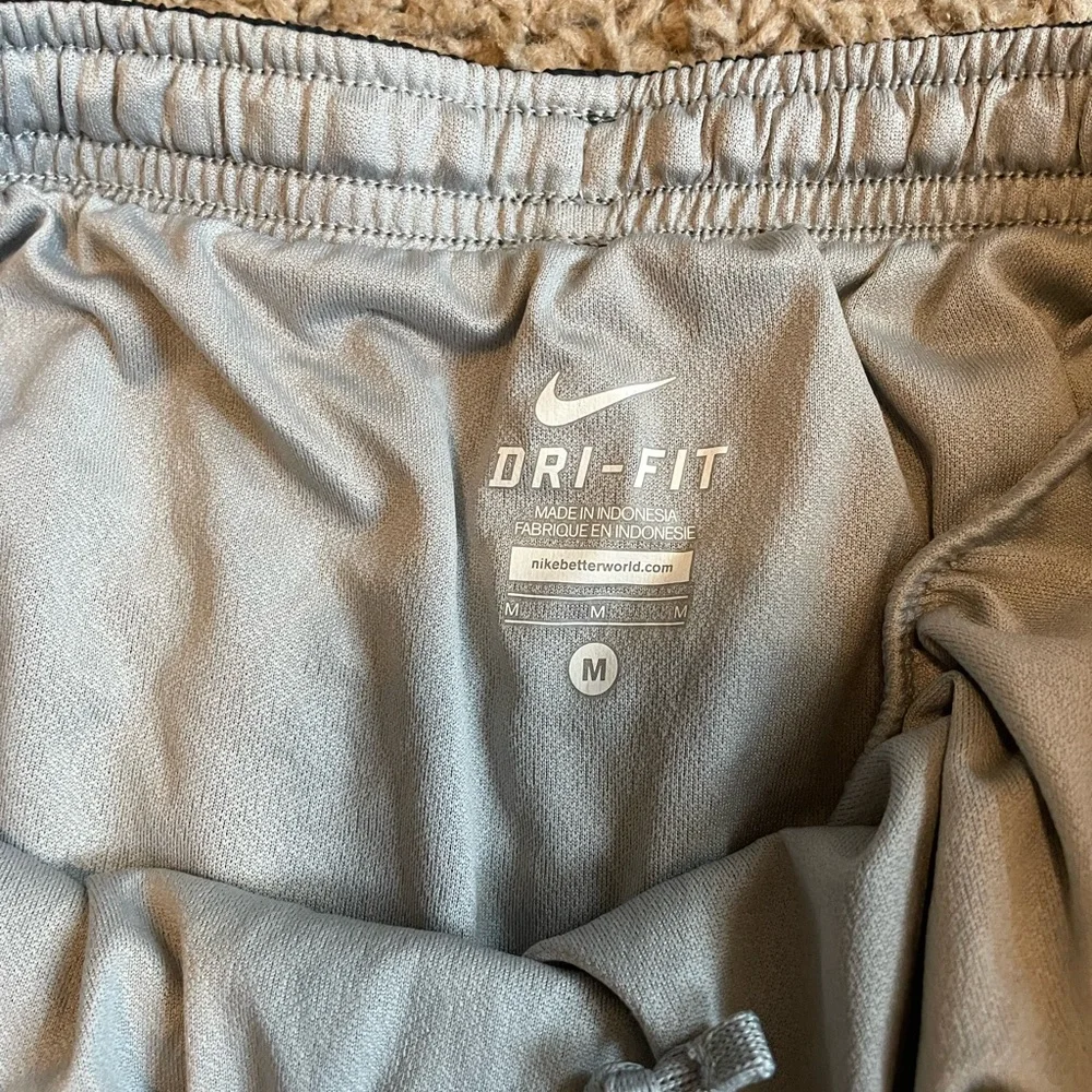 Nike Dri—Fit Men's Athletic Shorts in Black with Green Stripes